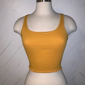 Mustard Yellow crop top